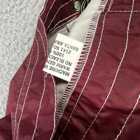 Birdwell Beach Britches Board Shorts Mens 29 Burgundy Nylon Swim Surf Retro - Picture 8 of 8